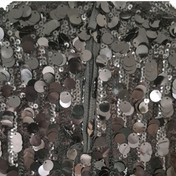 DKNY 🖤✨ Black Sequin Blouse - Picture 7 of 9